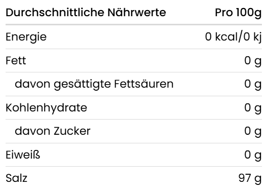 Nährwerttabelle