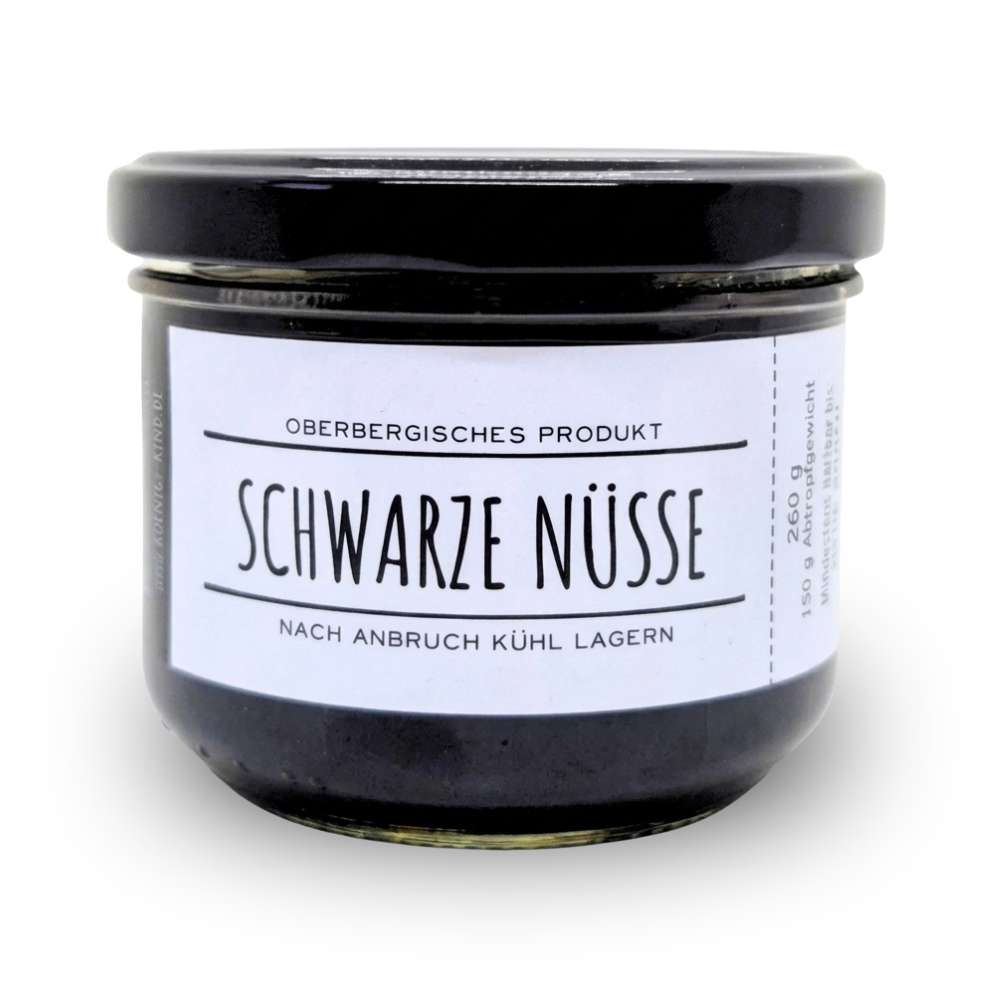 Schwarze Walnüsse süß 115 g - Knoblauch Genuss